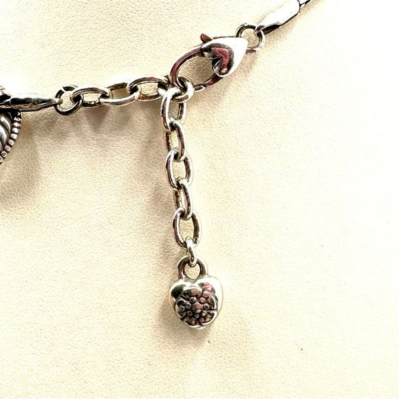 Brighton Callie Two Tone Heart Slide Pendant Necklace - Picture 7 of 8